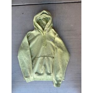 Nike Pullover Hoodie Sweatshirt Everyday Fleece Embroidered Logo Neon Yellow  L